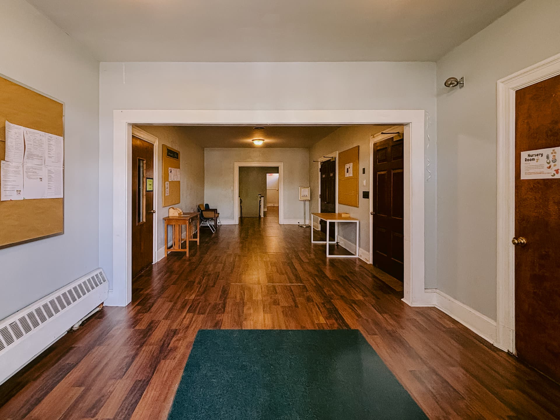 Current upper floor hall and stair landing