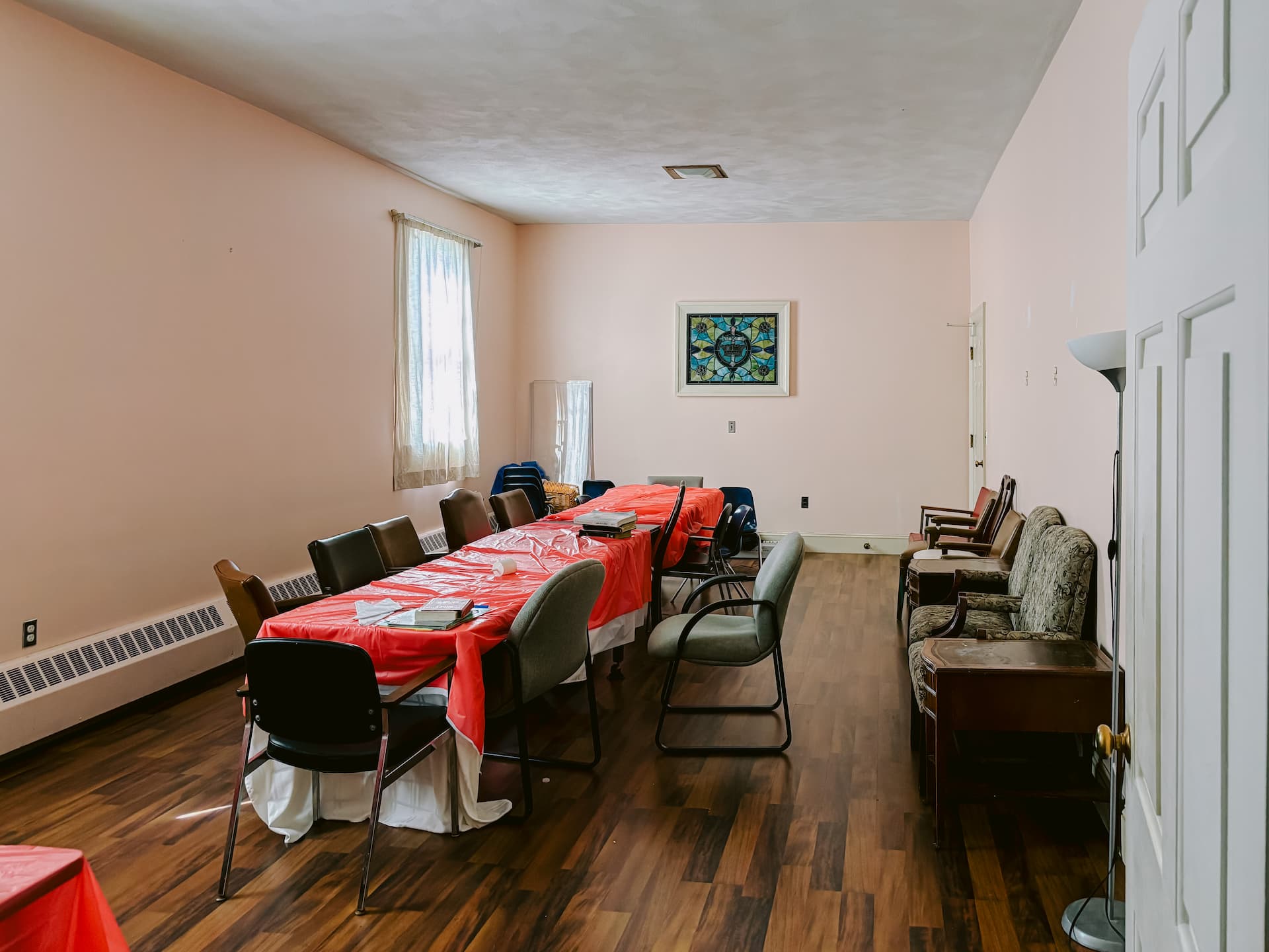 Current meeting room with long table