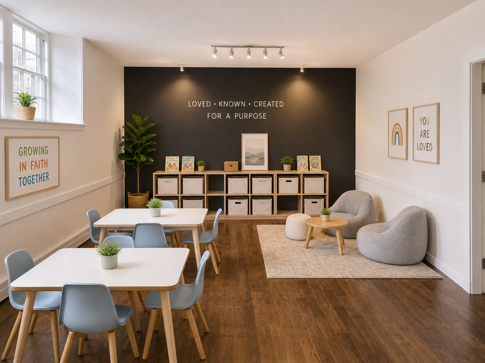 Virtually staged classroom concept