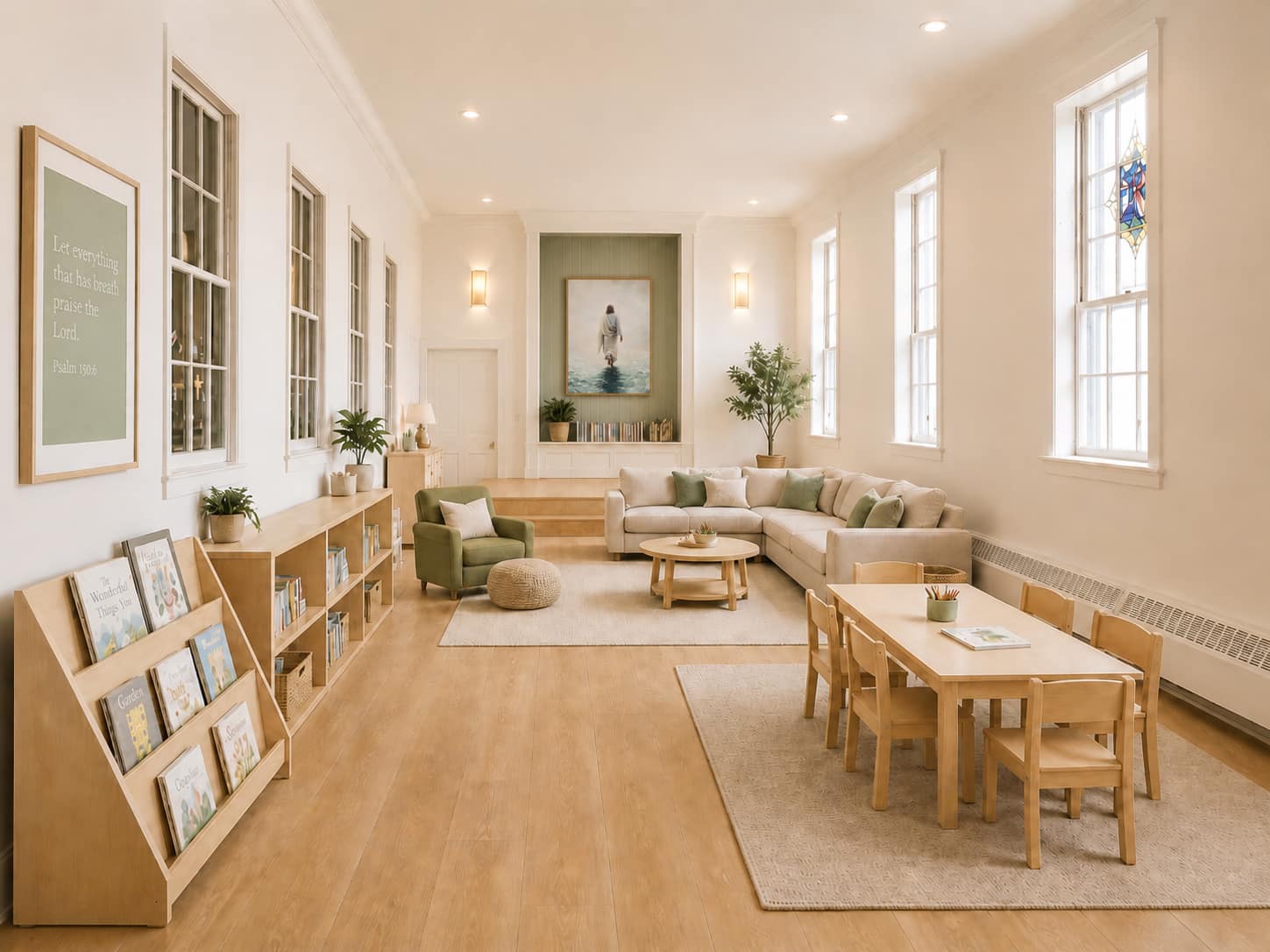 Virtually staged nursery room concept