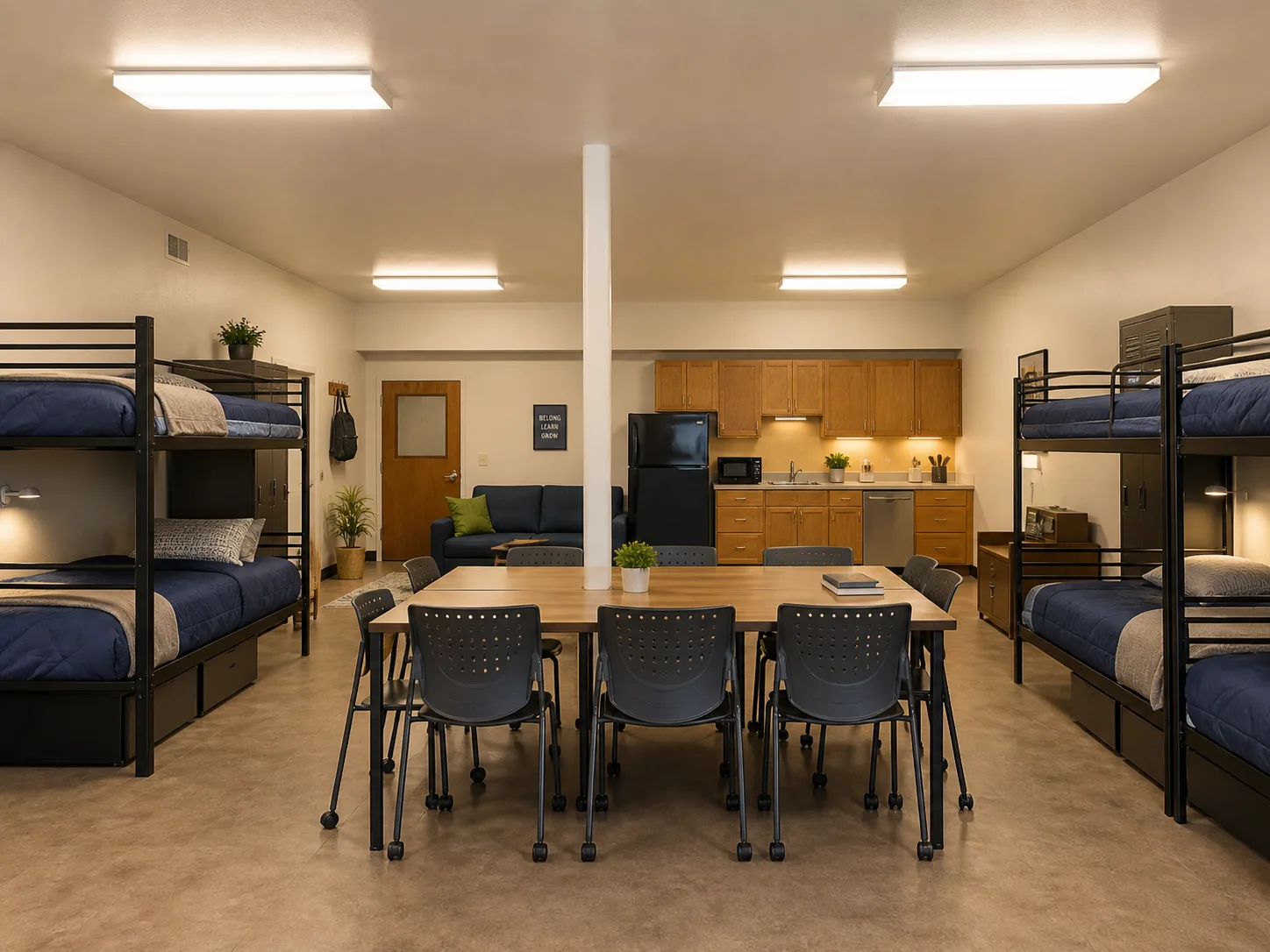 Virtually staged student housing overflow concept